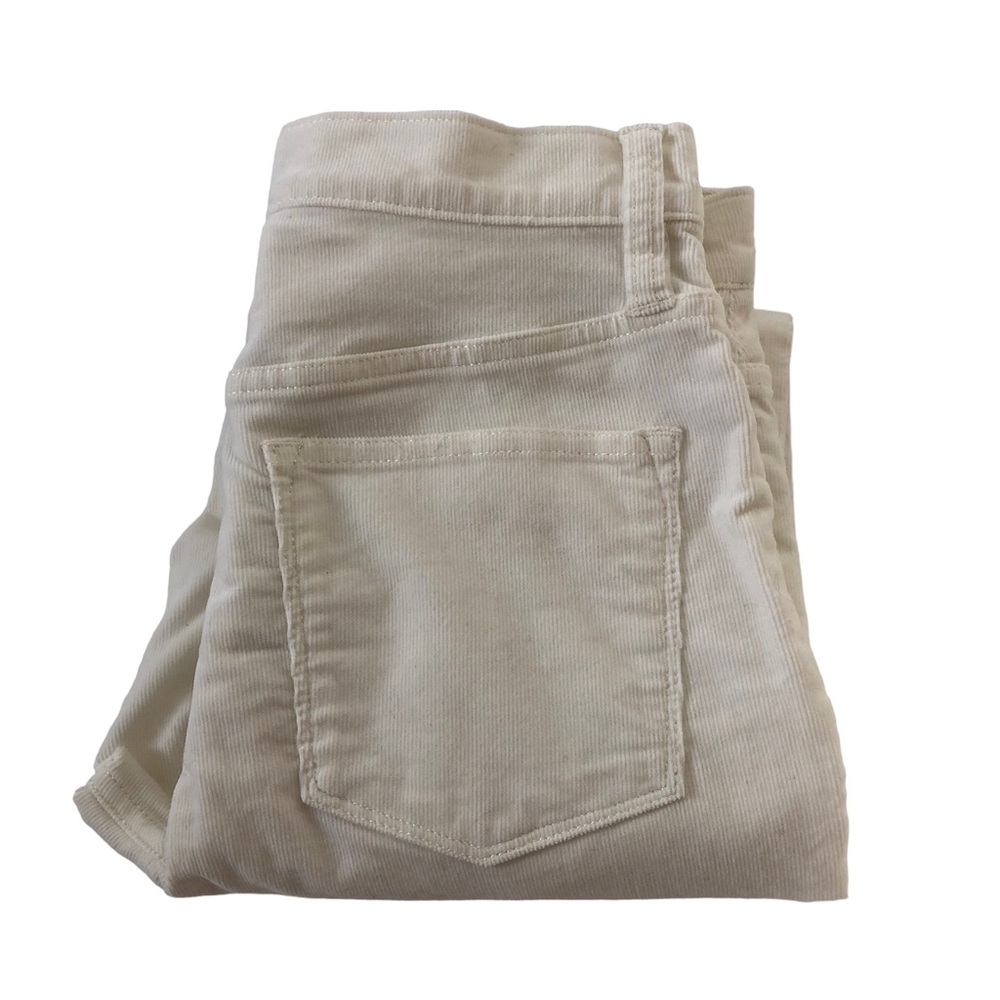 NWT J. Crew Factory Ivory Thin Wale Stretch 9” High Rise Skinny Corduroy Jeans